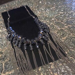 Elegant Black and Silver Necklace